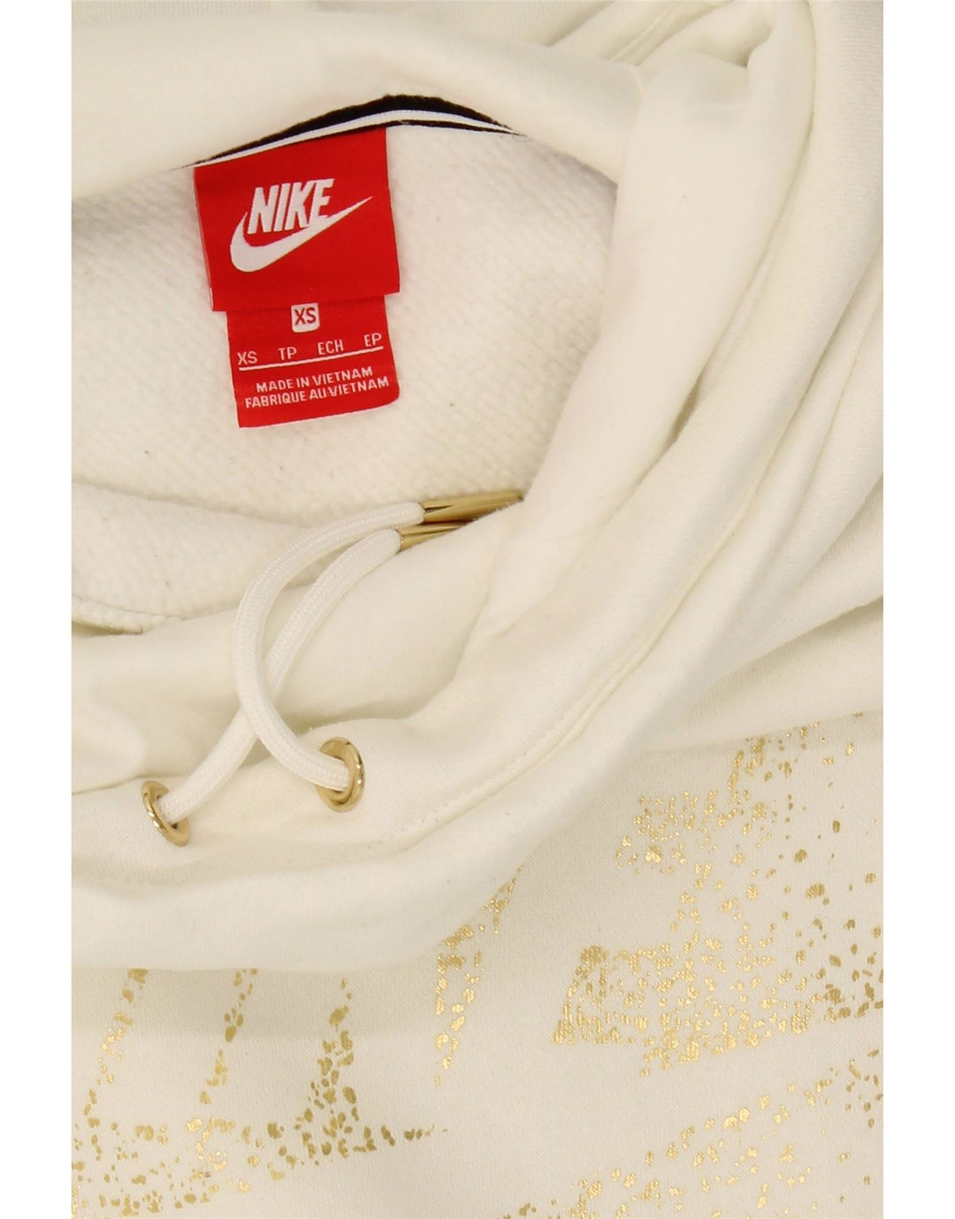 NIKE Mens Graphic Hoodie Jumper XS White Cotton Vintage Nike and Second-Hand Nike from Messina Hembry 