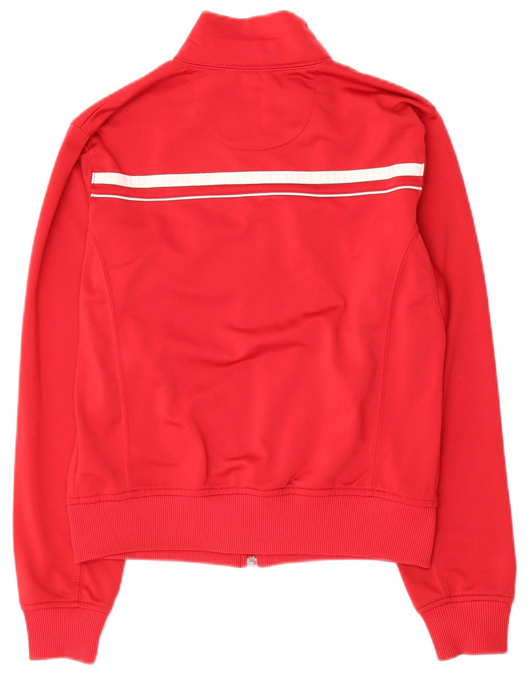 Nike Womens Tracksuit Top Jacket UK 10/12 Médio Vermelho Poliéster
