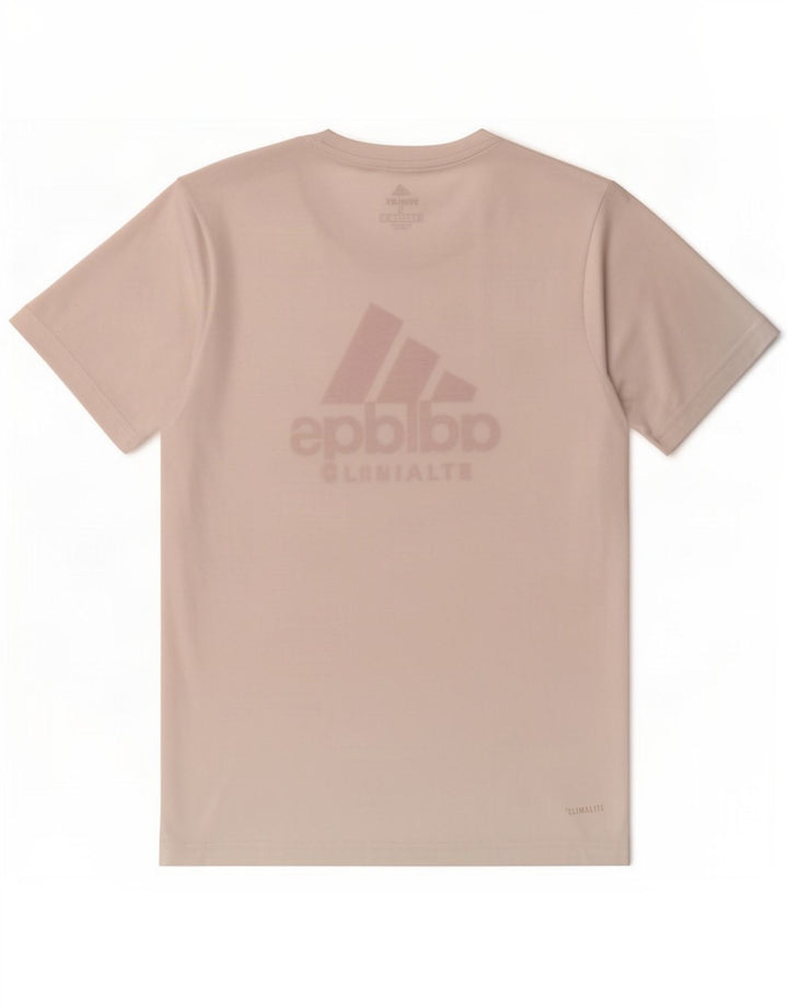 Adidas Mens Climalite Graphic T-Shirt Top Pequeno Poliéster Branco