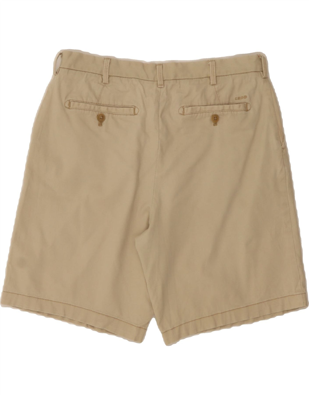 IZOD Mens Salt Water Chino Shorts W34 Large Beige Cotton Vintage Izod and Second-Hand Izod from Messina Hembry 