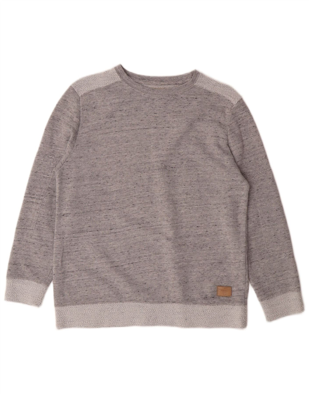 ZARA Meninos Moletom Jumper 11-12 Anos Cinza Algodão Salpicado