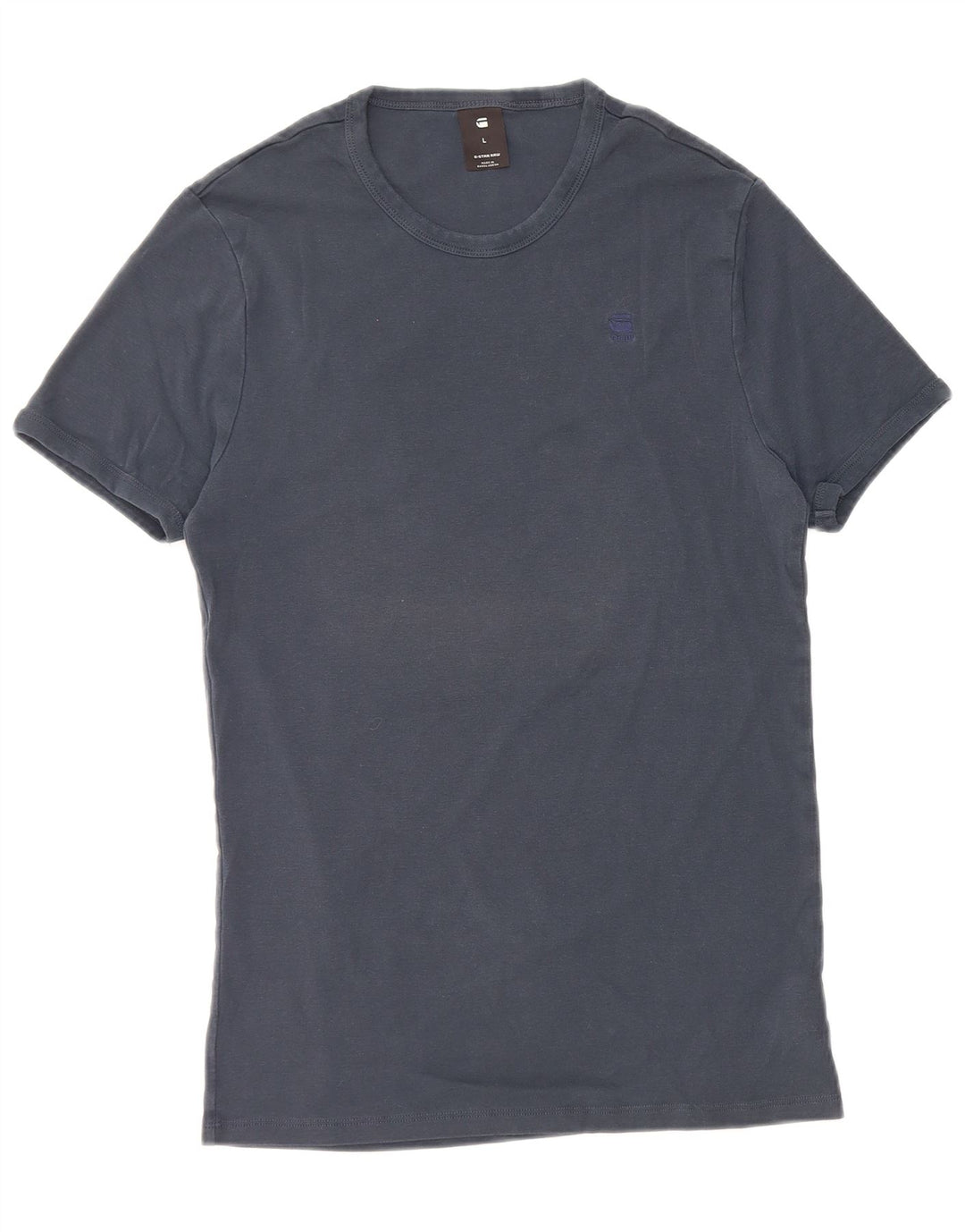Camiseta masculina G-Star Top grande algodão azul marinho