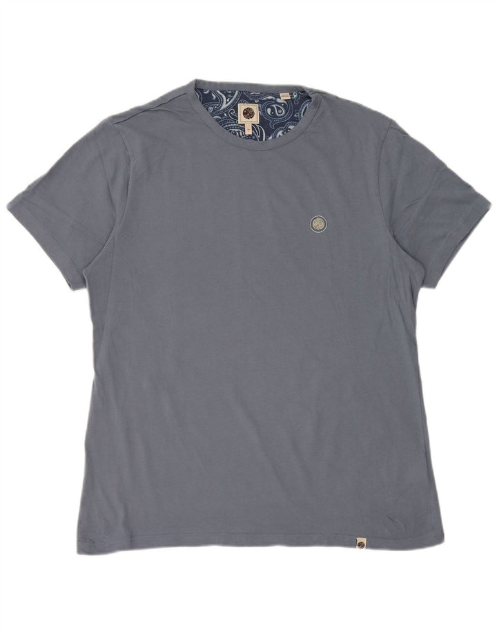 Camiseta masculina Pretty Green Top pequeno algodão azul