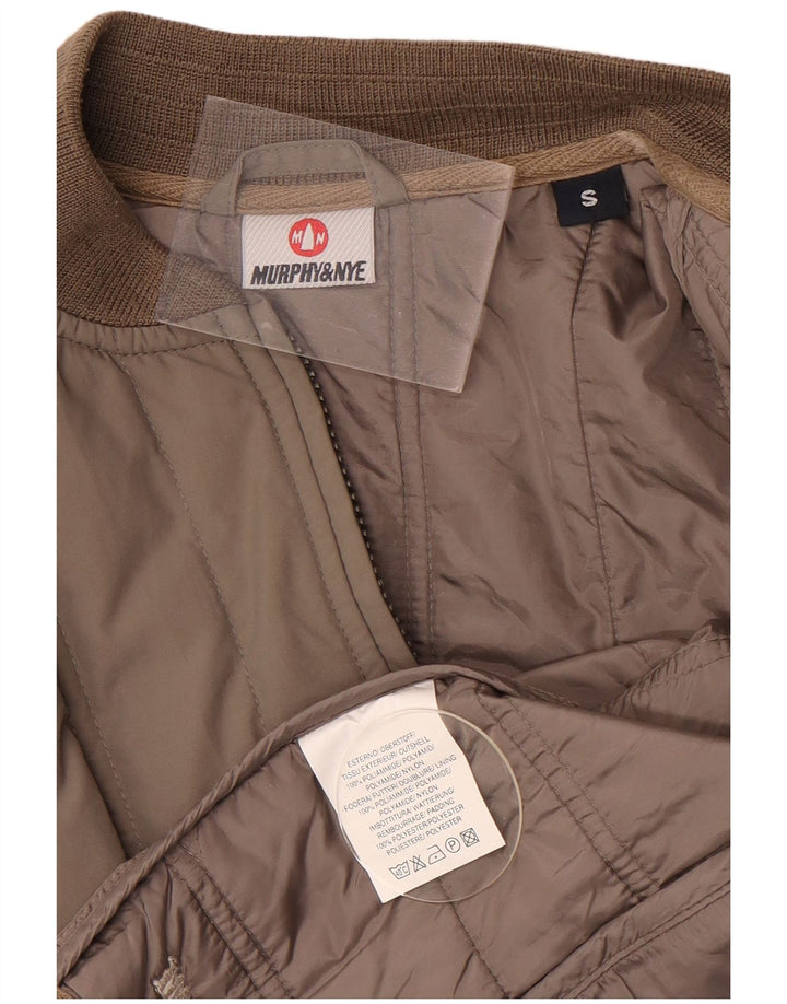 Colete acolchoado feminino Murphy & Nye UK 10 pequeno marrom poliamida