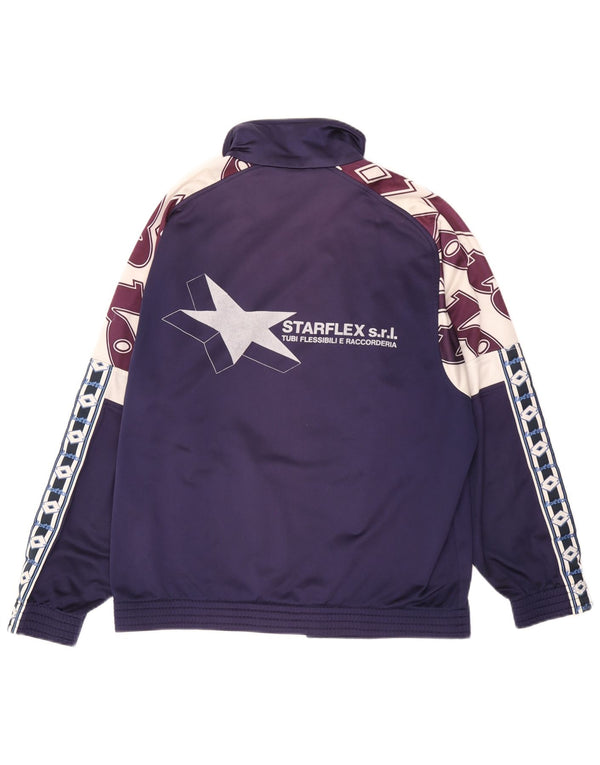 Lotto Mens Graphic Tracksuit Top Jacket Reino Unido 42/44 Grande bloco colorido roxo