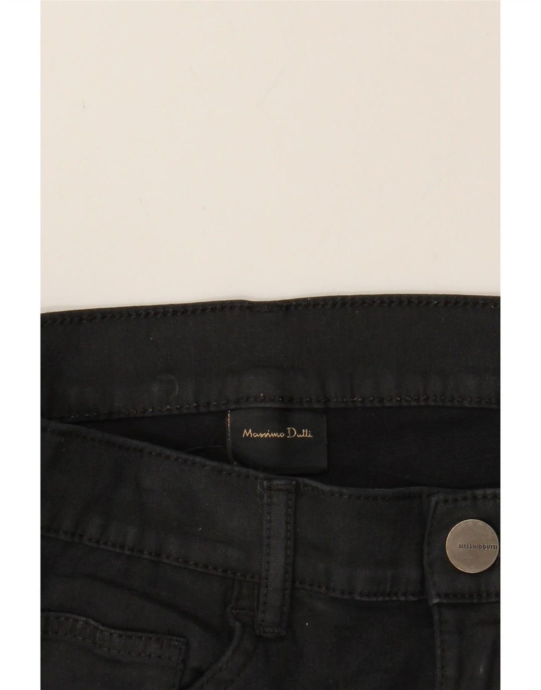 MASSIMO DUTTI Womens Straight Capri Trousers EU 34 2XS W24 L22 Black Vintage Massimo Dutti and Second-Hand Massimo Dutti from Messina Hembry 