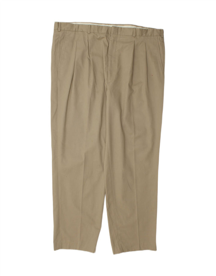 EDDIE BAUER Mens Tall Pegged Chino Trousers W42 L30 Beige Cotton Vintage Eddie Bauer and Second-Hand Eddie Bauer from Messina Hembry 