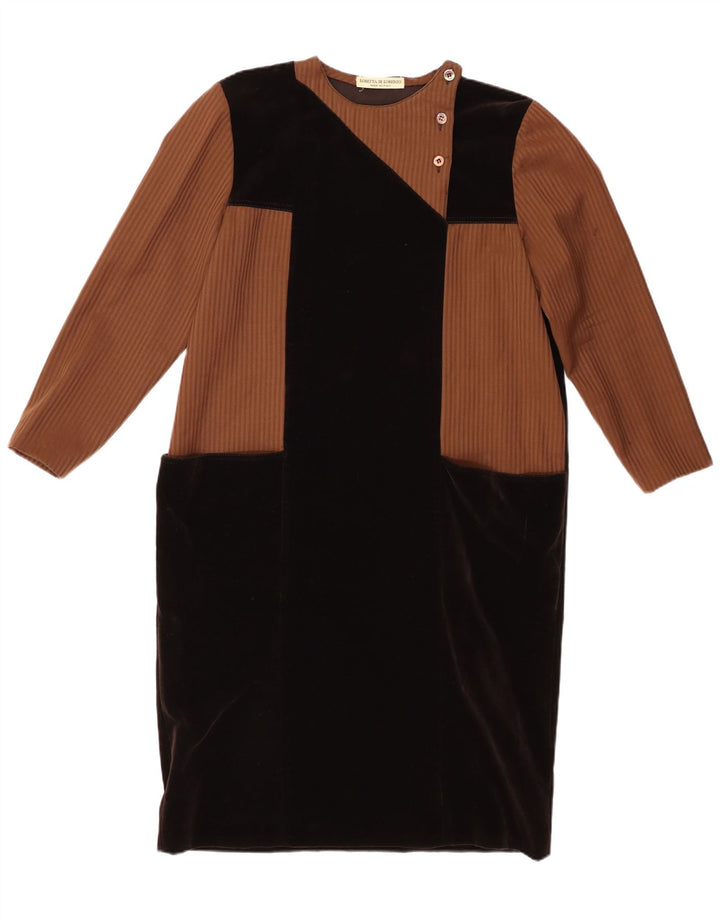 LORETTA DI LORENZO Vestido feminino manga 3/4 Shift IT 42 Médio Preto