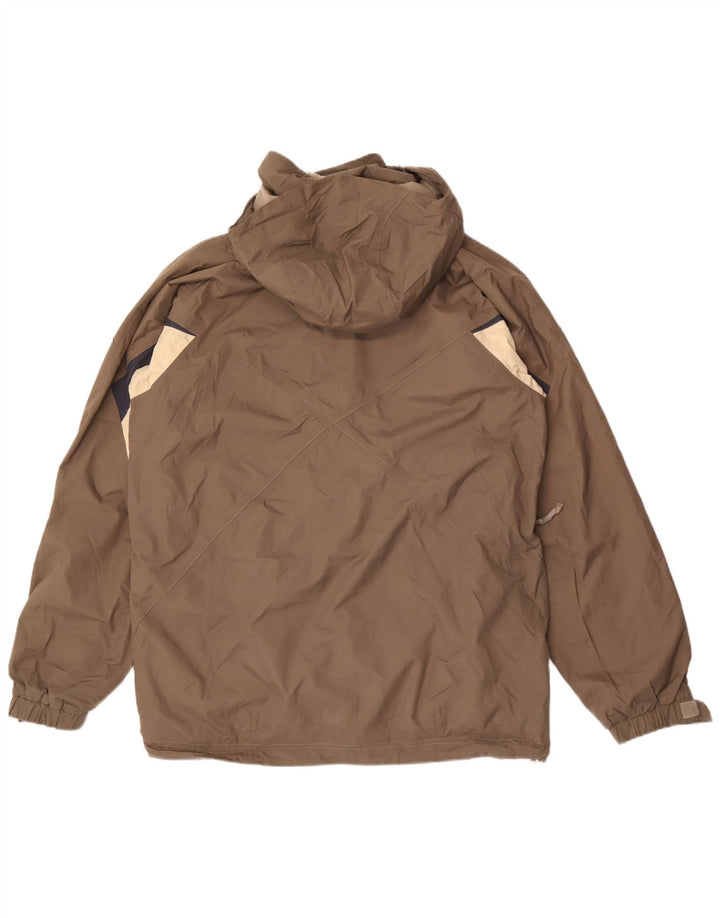 Jaqueta de chuva masculina Helly Hansen com capuz UK 38 Medium Brown Colourblock Nylon