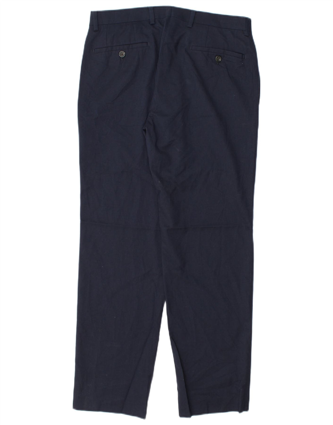 Calça de terno slim masculina RALPH LAUREN W31 L30 poliéster azul marinho