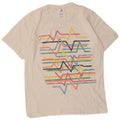 Adidas Mens Graphic T-Shirt Top Médio Branco Geométrico Algodão