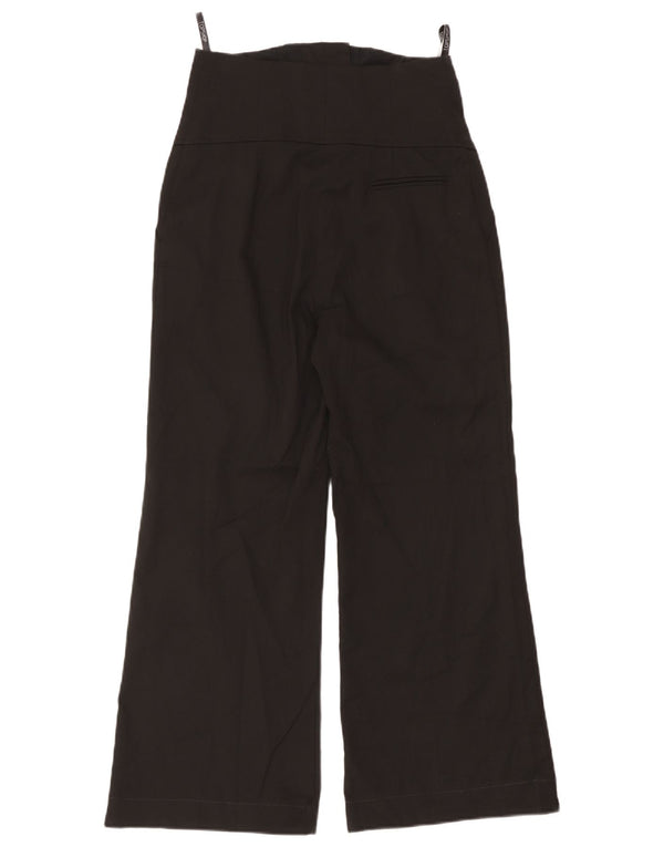 Calça feminina Topshop com pernas largas UK 10 pequena W28 L25 preta