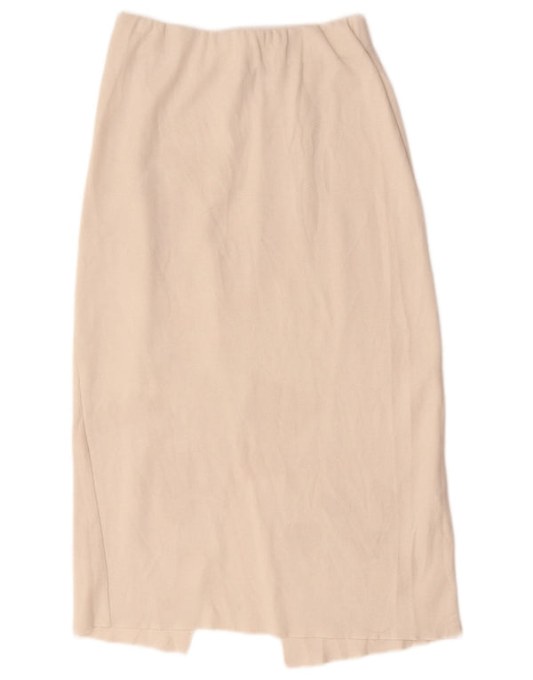 Saia midi feminina de cintura alta Zara médio W28 algodão branco