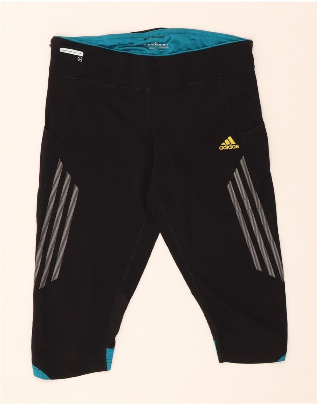 Adidas Womens Climalite Sport Shorts UK 16/18 Grande Preto Nylon