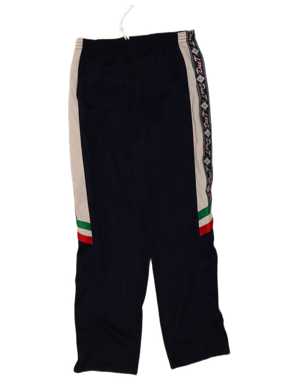 Calça de treino gráfica masculina vintage IT 56 XL azul marinho colorblock
