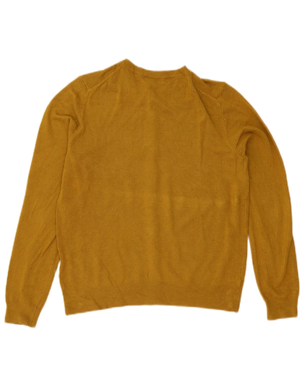 Suéter cardigã feminino Marks & Spencer UK 12 viscose amarela média