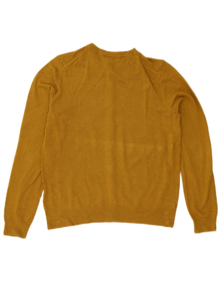 Suéter cardigã feminino Marks & Spencer UK 12 viscose amarela média