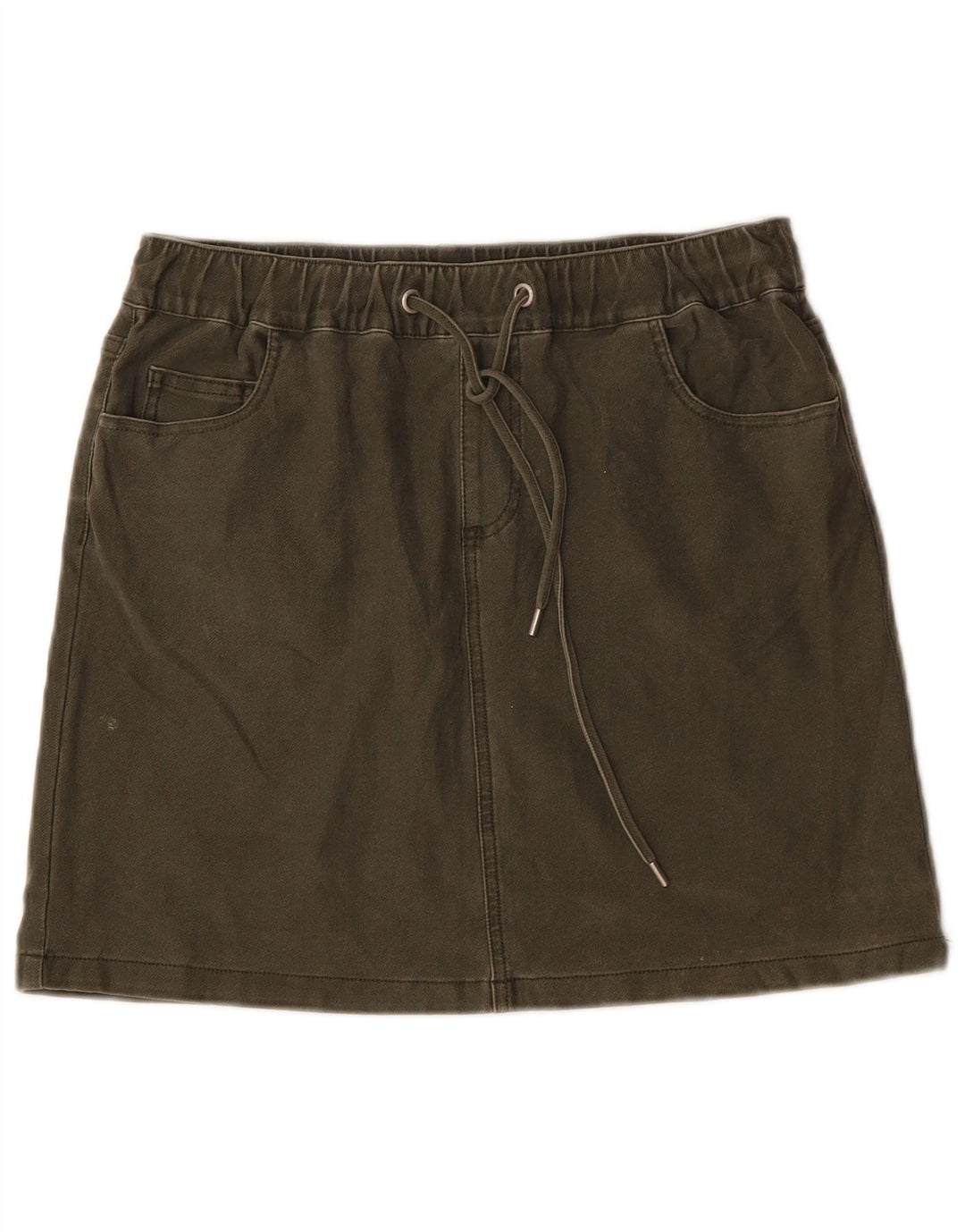 Minissaia feminina French Connection W30 algodão cáqui médio