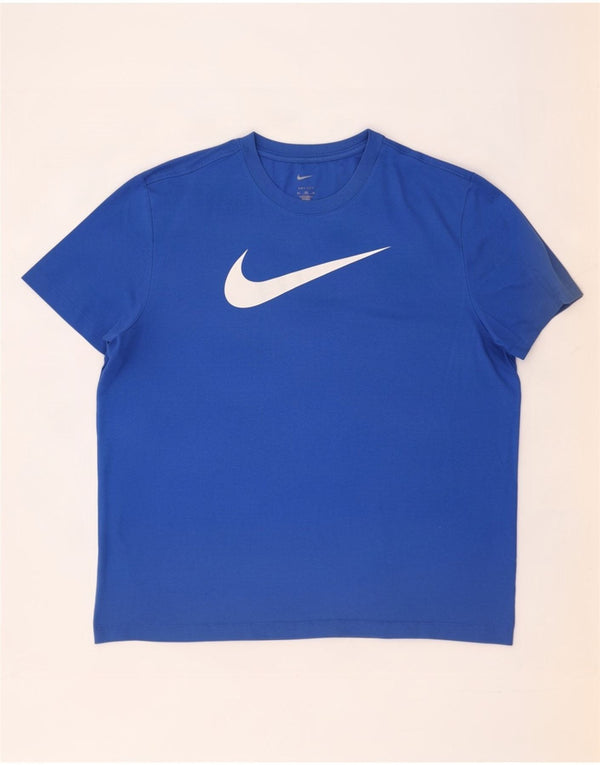 Camiseta Nike Masculina Dri Fit Graphic Top 2XL Azul Poliéster