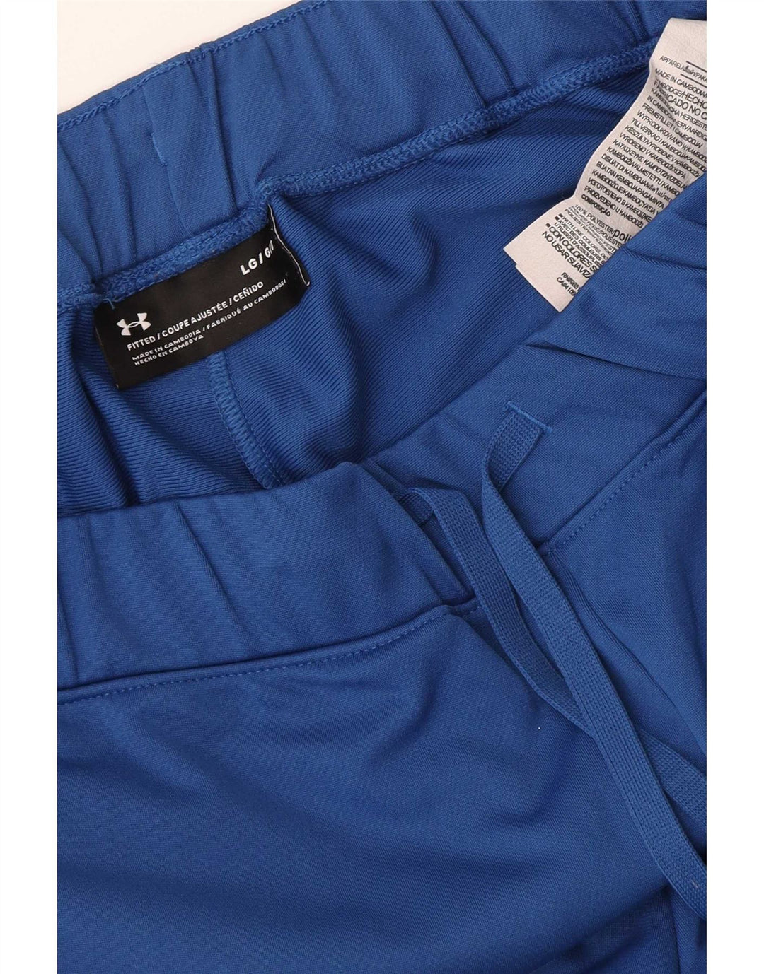 Calças de treino masculinas Under Armour grande poliéster azul Colourblock