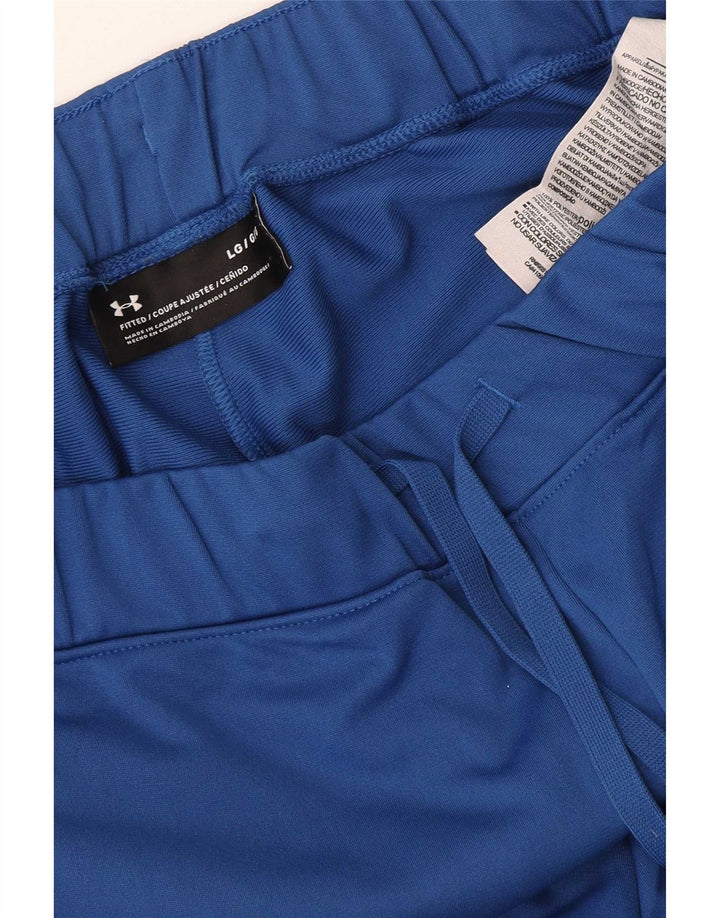 Calças de treino masculinas Under Armour grande poliéster azul Colourblock