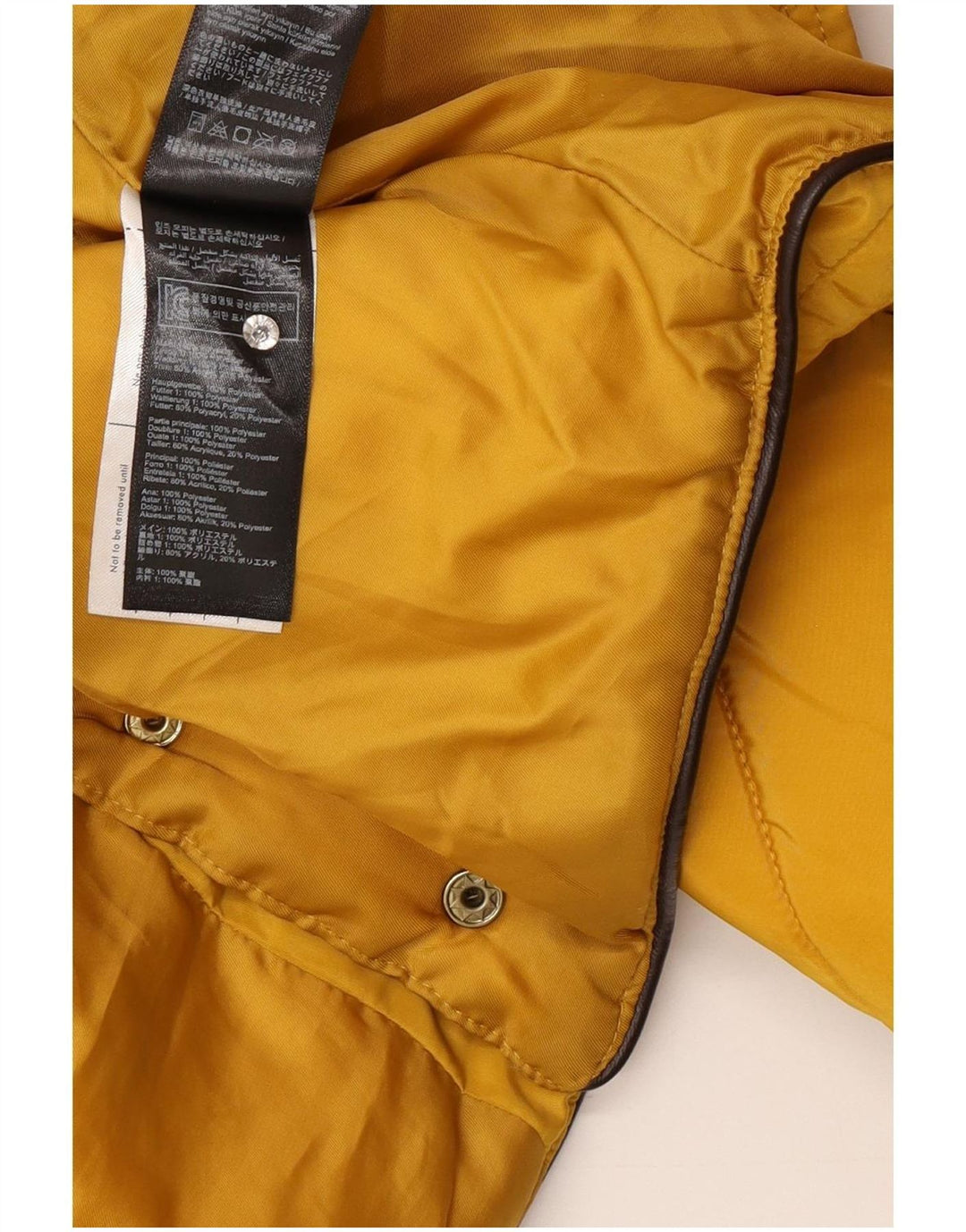 Jaqueta acolchoada com capuz feminina Joules UK 18 XL amarelo poliéster