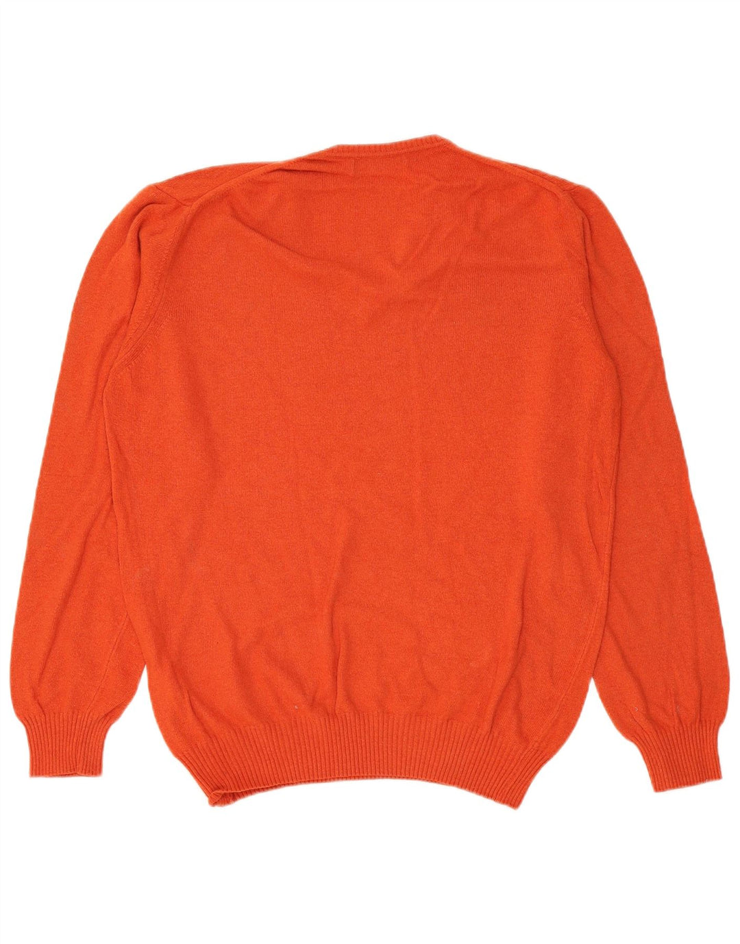Zara Suéter masculino com decote em V XL laranja viscose