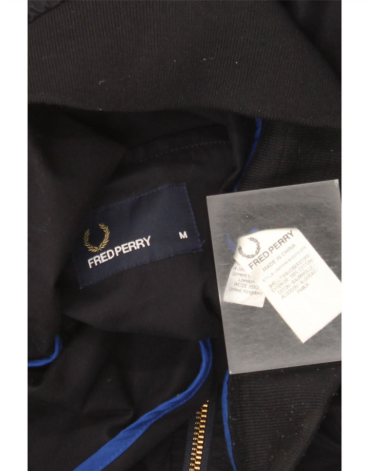 Jaqueta bomber masculina Fred Perry Reino Unido 38 algodão azul marinho médio