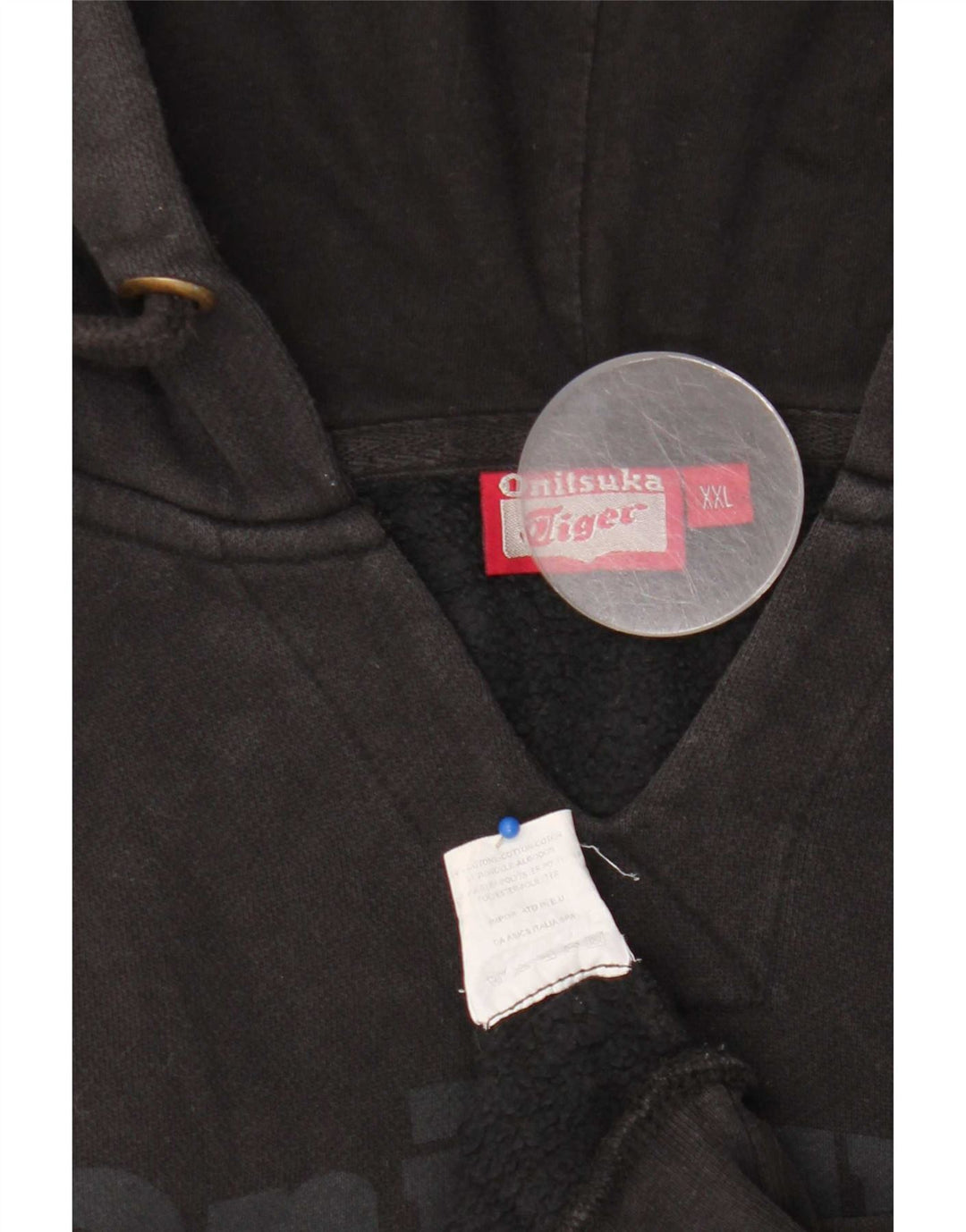 Moletom com capuz gráfico masculino Jumper 2XL algodão preto