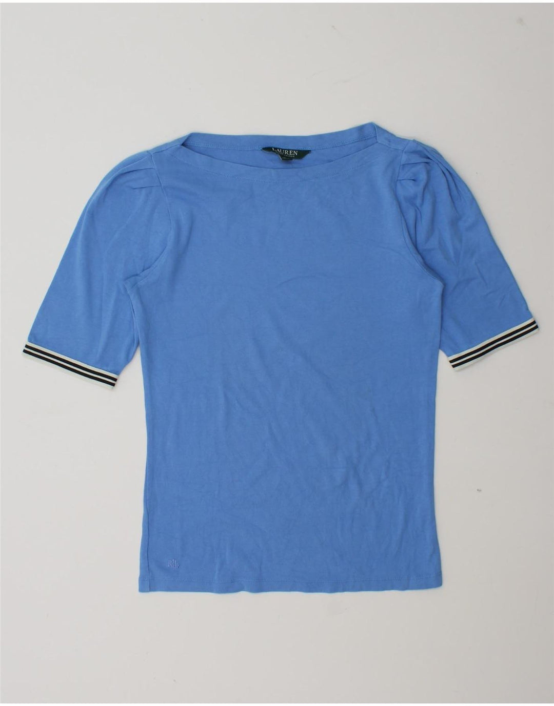 Ralph Lauren Camiseta Feminina Top UK 12 Azul Médio