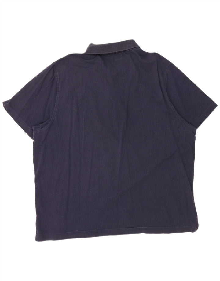 Camisa polo masculina LACOSTE tamanho 8 3XL algodão azul marinho