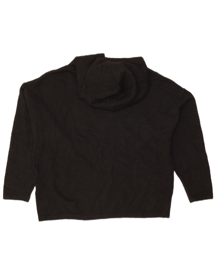 Suéter feminino com capuz JACK WILLS Reino Unido 8 pequeno poliéster preto