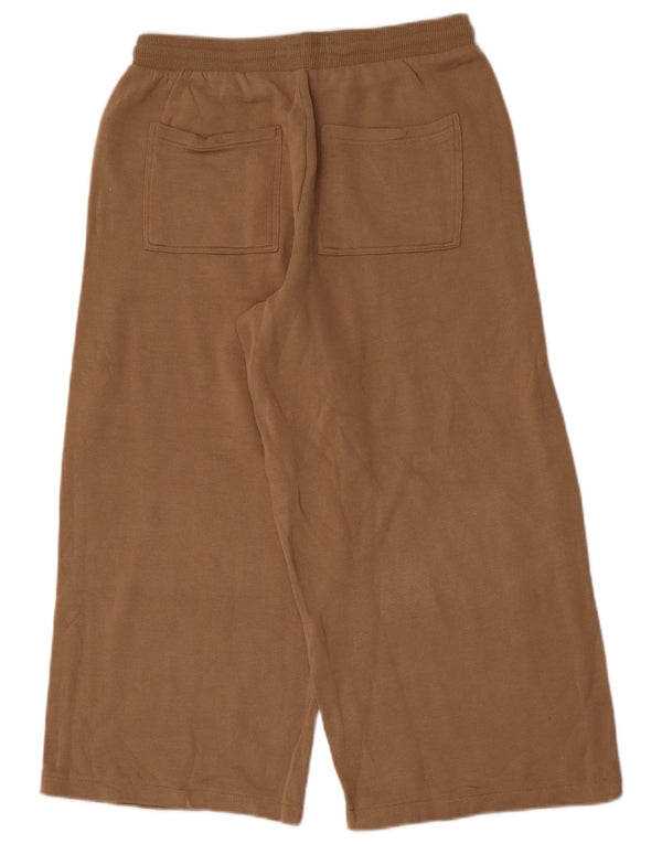 Calça de treino feminina Marks & Spencer UK 10 algodão marrom pequeno