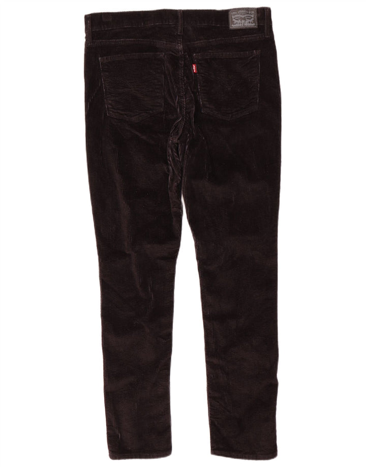 Calça feminina slim de veludo LEVI'S W34 L30 preta