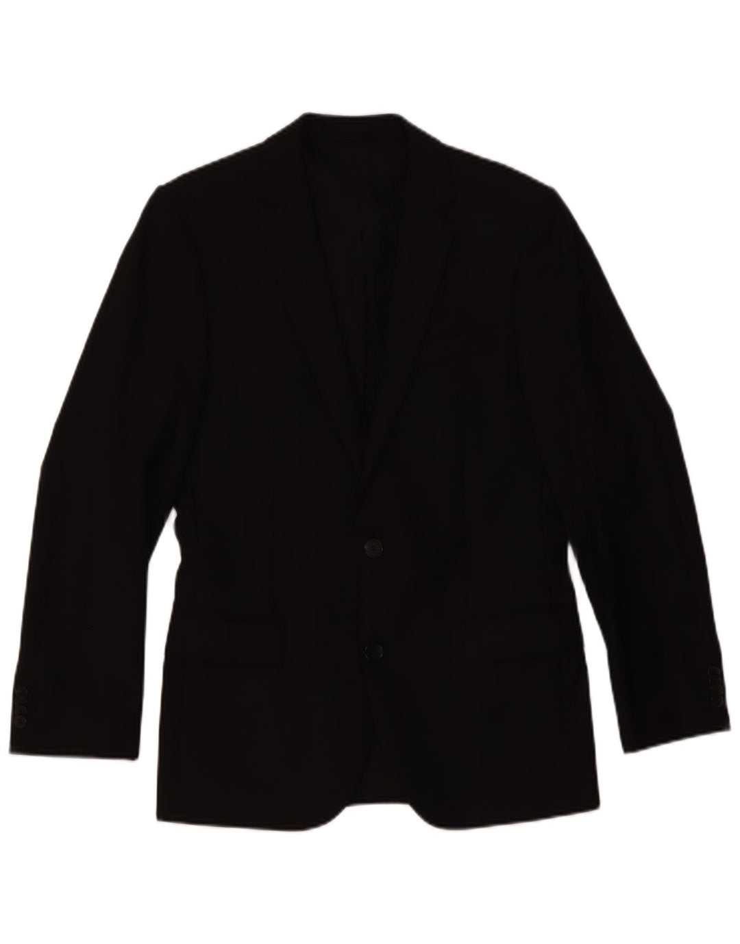 Jaqueta Blazer Masculina Hugo Boss com 2 Botões Reino Unido 44 XS Lã Preta