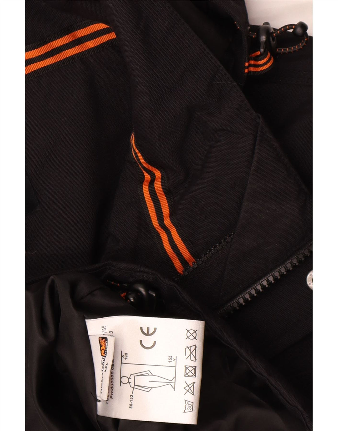 Jaqueta corta-vento masculina Timberland com capuz UK 44 2XL preto poliamida