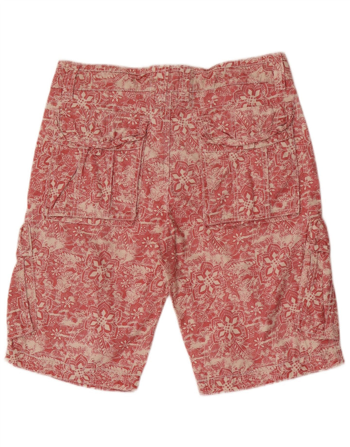 Shorts cargo masculino Fat Face W32 médio vermelho floral