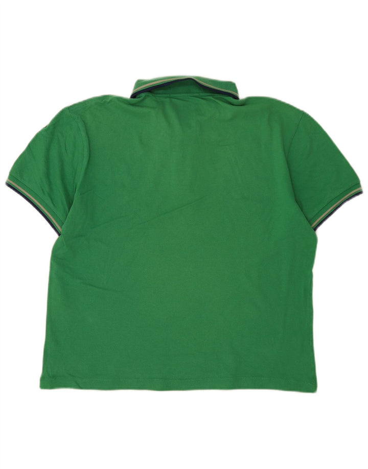 Camisa polo masculina leve e elástica Fred Perry de algodão verde médio