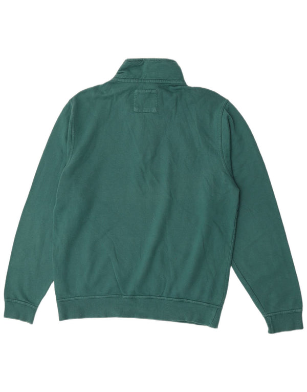 Crew Clothing Mens Zip Neck Moletom Jumper XL Algodão Verde