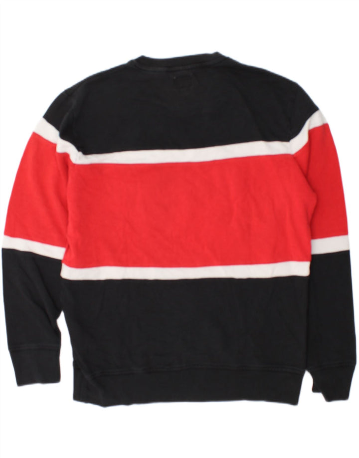 Moletom gráfico masculino Levi's Jumper médio preto colorblock algodão