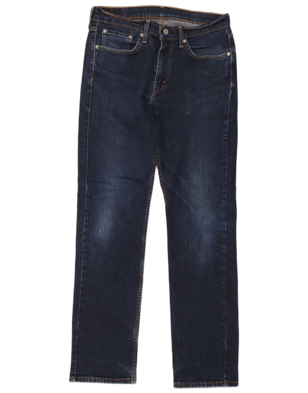 Levi's Masculino 514 Straight Jeans W32 L34 Azul Marinho Algodão