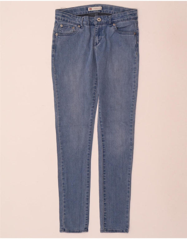 LEVI'S Girls Skinny Jeans 15-16 Anos W28 L30 Azul Algodão