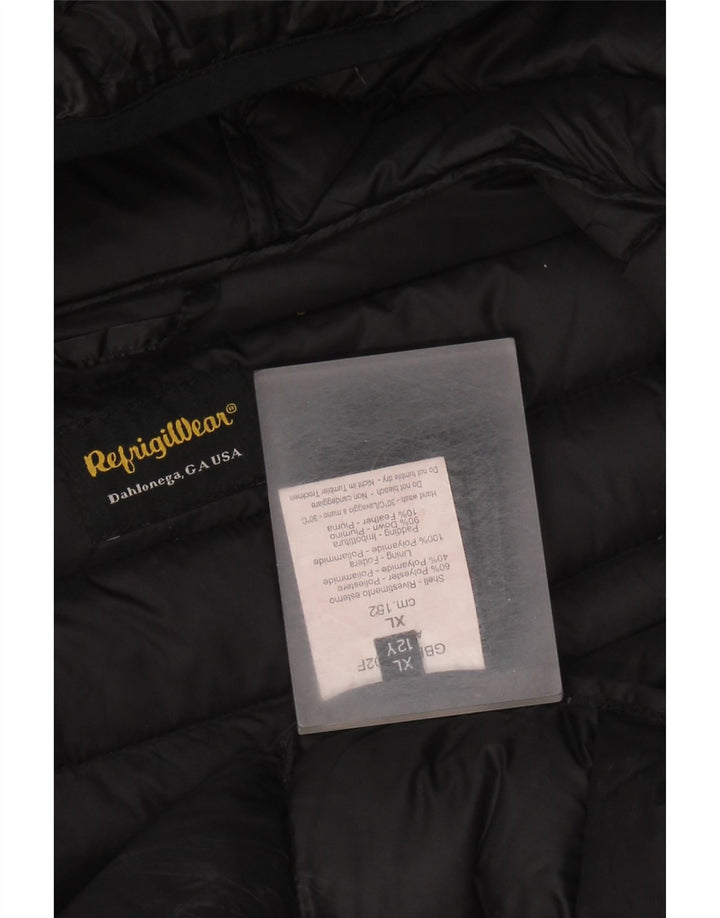 Jaqueta acolchoada com capuz para meninos REFRIGIWEAR 11-12 anos XL poliéster preto