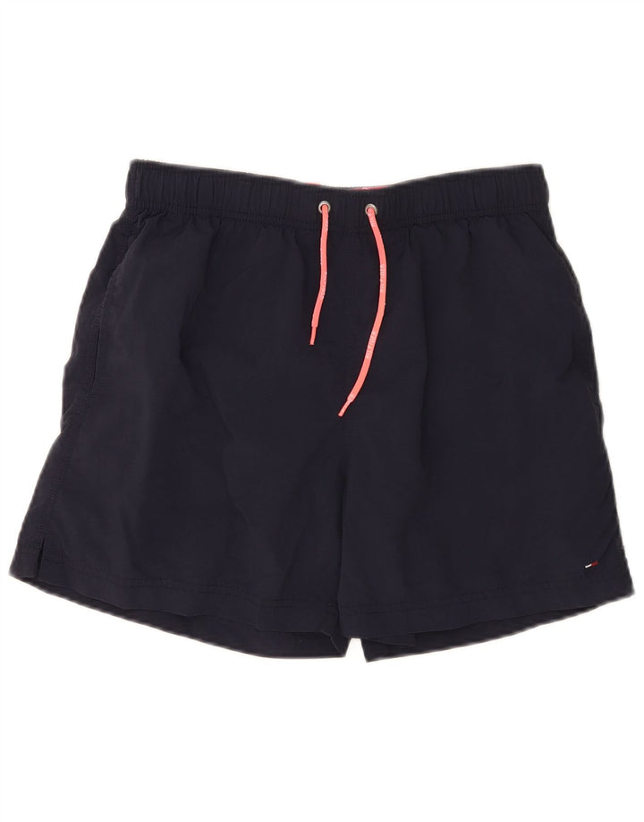 Shorts de natação masculino Tommy Hilfiger pequeno azul marinho nylon