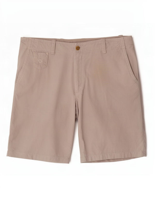 Carrera Mens Chino Shorts W36 Grande Algodão Cinza