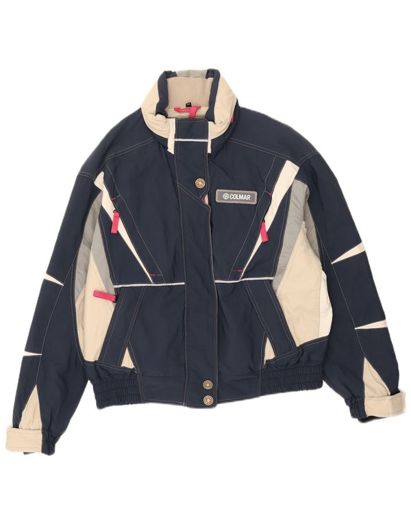 Jaqueta de esqui feminina com capuz Colmar IT 44 médio azul marinho colorblock