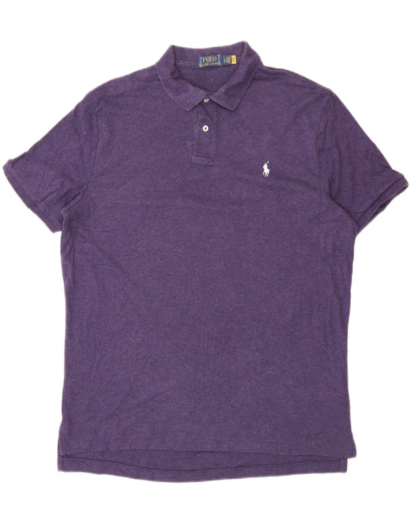 Camisa polo masculina Polo Ralph Lauren grande algodão roxo