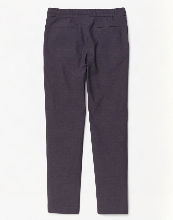 Zara Mens Slim Chino Calças Pequenas W30 L30 Azul Marinho Poliéster