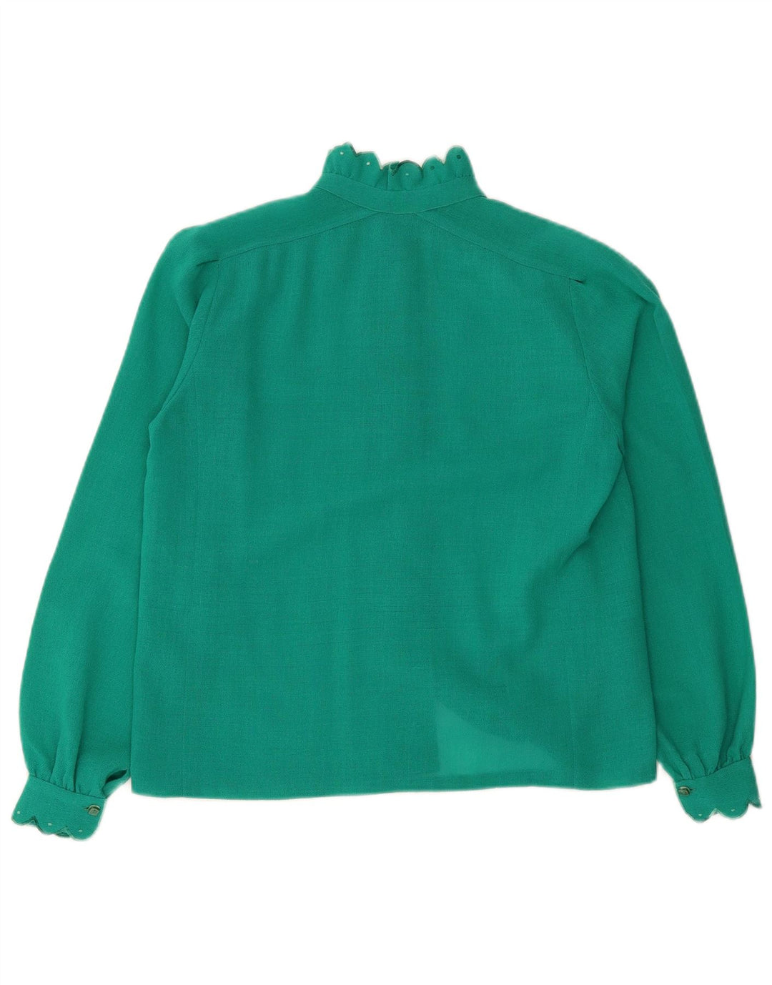 Blusa feminina vintage UK 16 grande turquesa