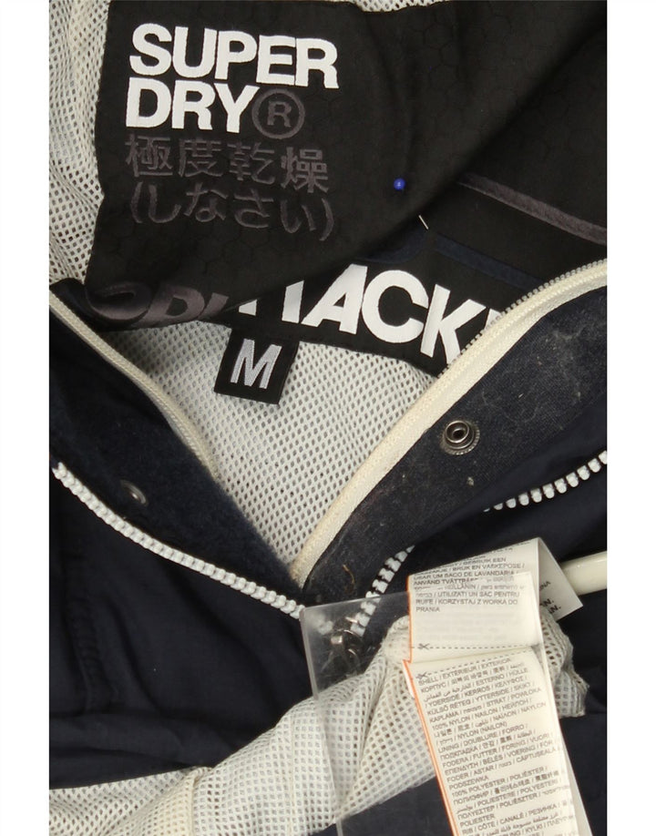 Jaqueta corta-vento masculina SUPERDRY Graphic UK 38 médio azul marinho nylon